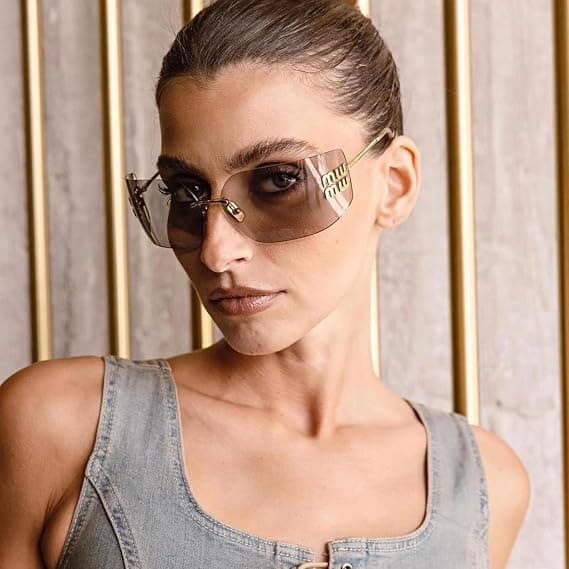 نظارات شمسية نسائية عصرية بدون إطار — صورة 5